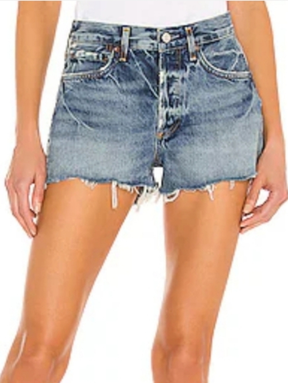 Agolde Parker Denim Jean Cut Off Shorts 28